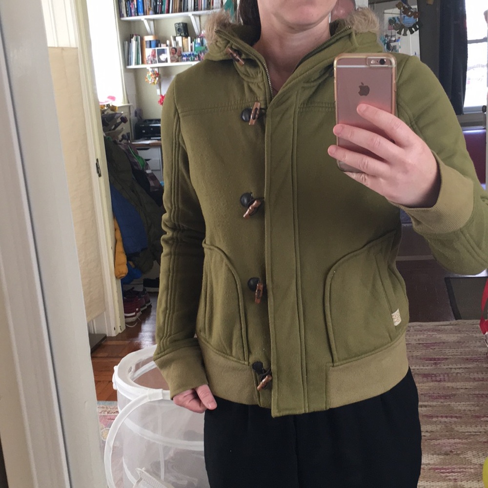 Roxy cotton fleece zip-up hoodie - Sz S